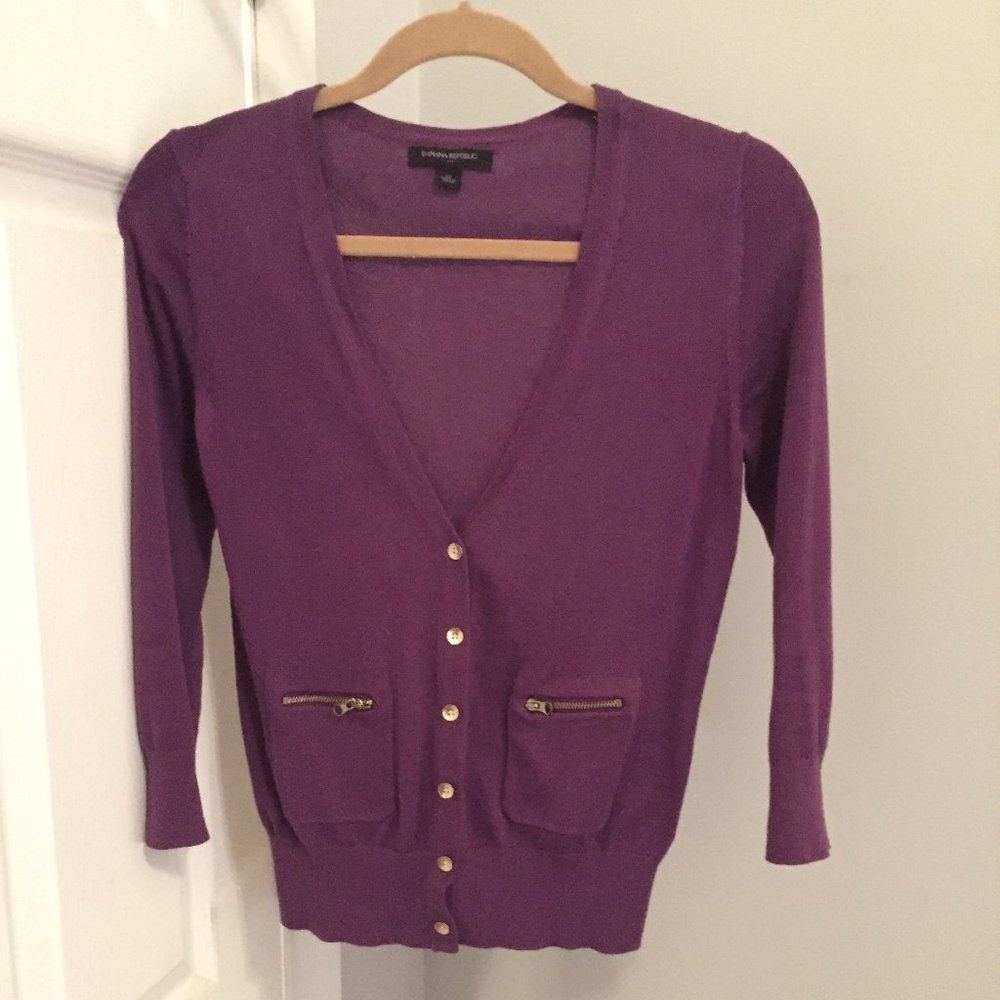 Banana Republic Purple Cami with Gold Accents
